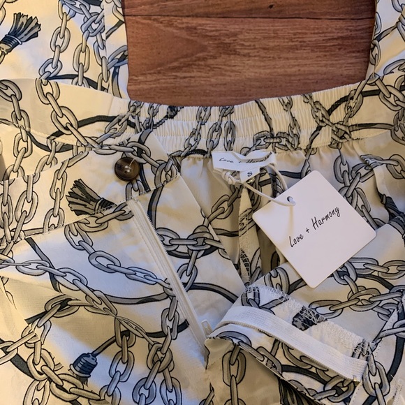 NWT love + harmony black white bridle chain pants - Picture 5 of 6